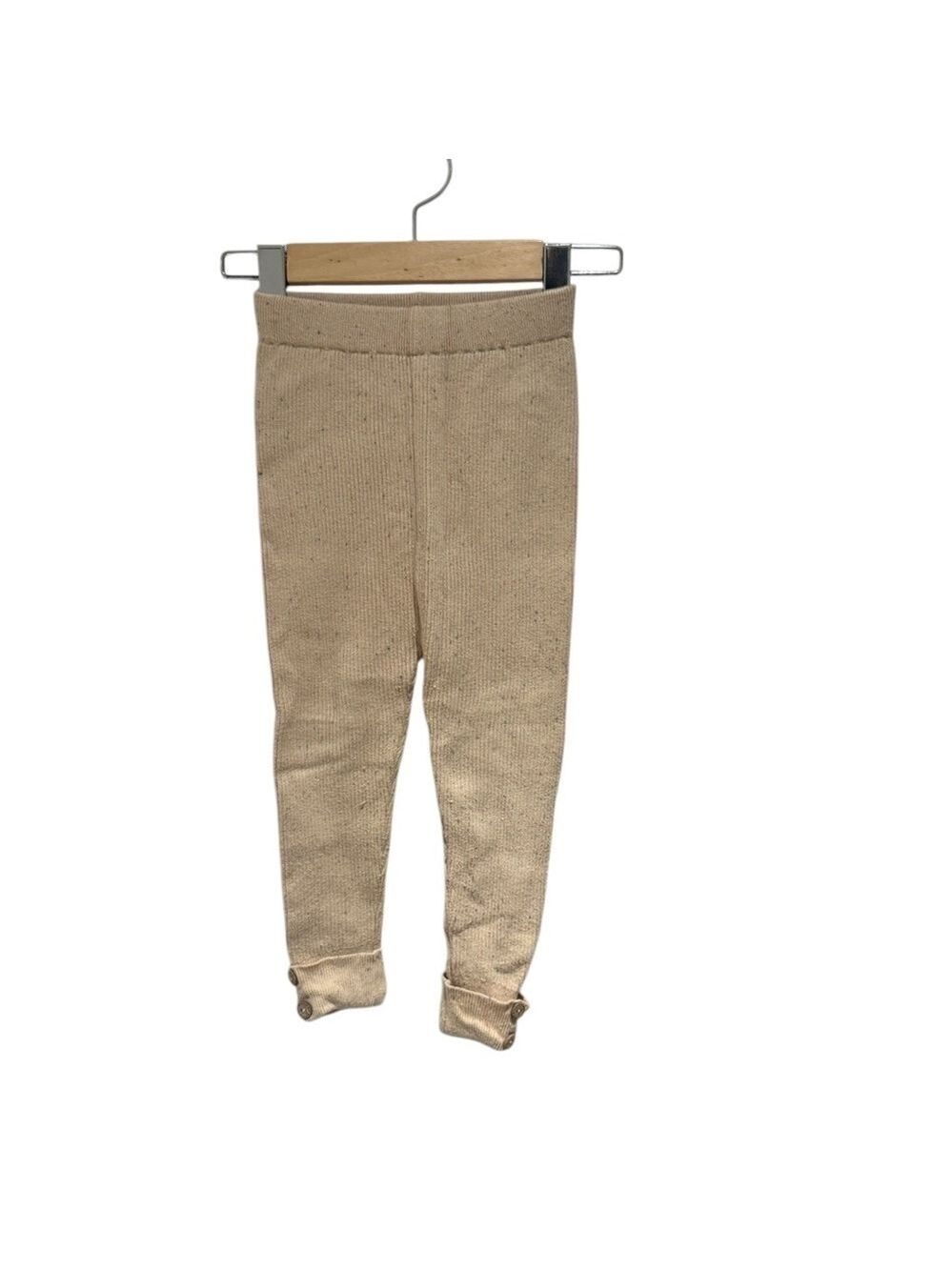 NEVER/NOT Beige Confetti Knit Leggings - size 3